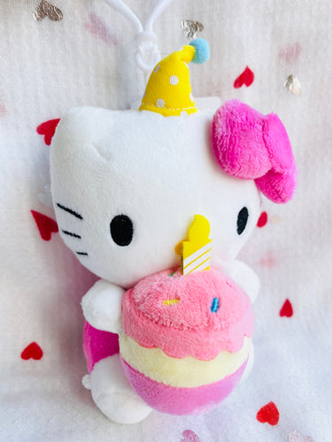 Sanrio Birthday Cake Plush Keychain 13cm Hello Kitty Sanrio